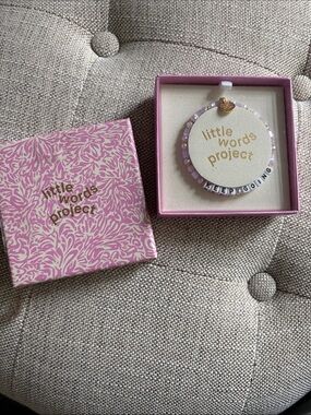 Little Words Project “Keep Going" Pink Beaded Bracelet